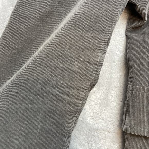 Vtg Mervyns Corduroy Blazer Mens 44L Gray Pinwale 2 Button Suede Elbow Patch - Picture 14 of 16